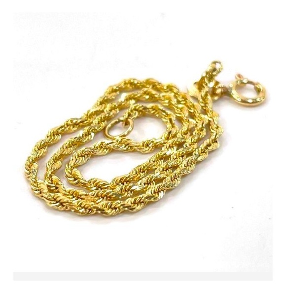 Preloved Delicate Solid 10K Rope Bracelet